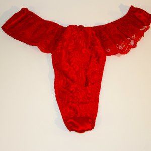 Red Ruffly Thong Plus Size 22/24 NWOT